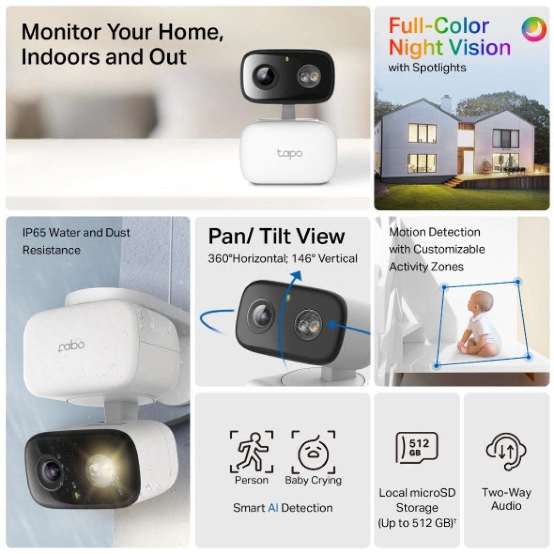 Tp-Link Tapo C206 | Indoor/Outdoor Home Security Wi-Fi Camera